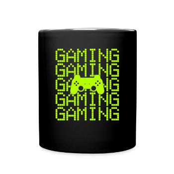 gaming gamer - Tasse einfarbig - Schwarz - Vorne