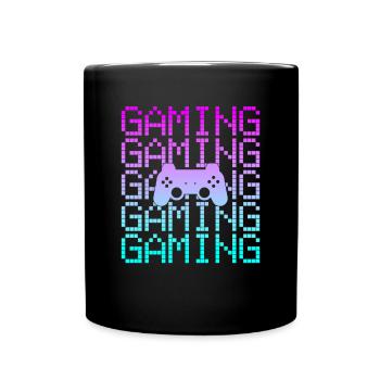 gaming gamer - Tasse einfarbig - Schwarz - Vorne