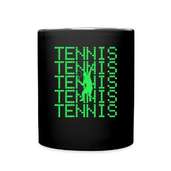 Tennis - Mug uni - noir - Devant