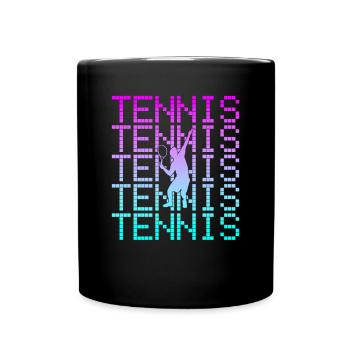 Tennis - Mug uni - noir - Devant