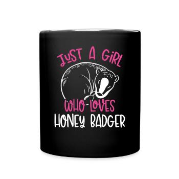 Just A Girl Who Loves Badger - Full Colour Mug - black - Front