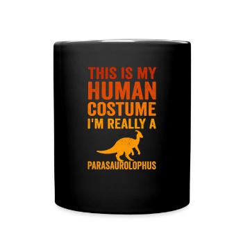 Vintage Parasaurolophus Kid Design - Full Colour Mug - black - Front