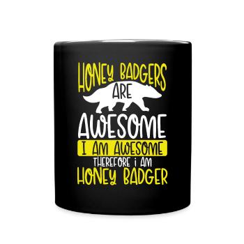 Honey badgers are ingenious - Full Colour Mug - black - Front
