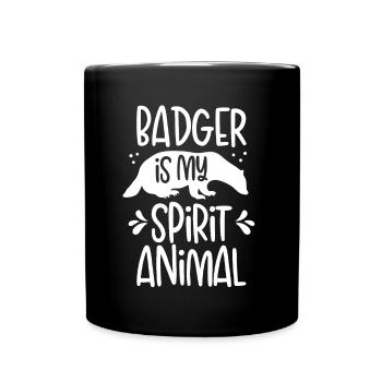 My Soul Animal Is The Badger - Full Colour Mug - black - Front