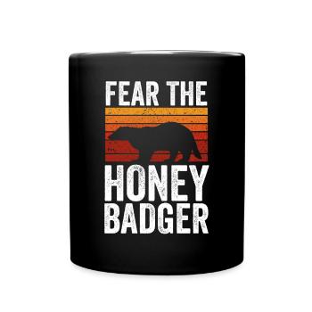 Retro Fears The Honey Badger - Full Colour Mug - black - Front