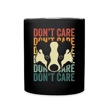 Badger Retro Doesn't Matter - Full Colour Mug - black - Front