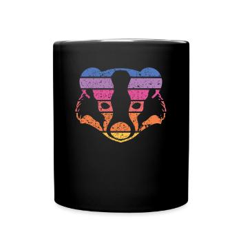 Badger Vintage Colorful - Full Colour Mug - black - Front