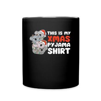 Koala Arbre de Noël Pyjama de Noël - Mug uni - noir - Devant