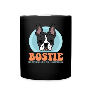 Boston Terrier Hunde Hundebesitzer Geschenk - Tasse einfarbig - Schwarz - Vorne