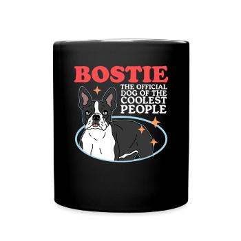 Boston Terrier Hunde | Hundebesitzer Geschenk - Tasse einfarbig - Schwarz - Vorne