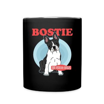 Boston Terrier | Hunde Hundebesitzer Geschenk - Tasse einfarbig - Schwarz - Vorne