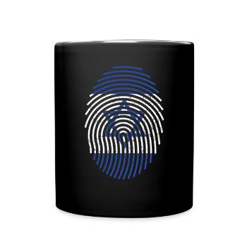 Israël Empreinte GÉNÉTIQUE Pays juif Israélite - Mug uni - noir - Devant