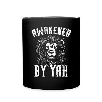 Réveillé par Yah Pays Juif Israélite Israël - Mug uni - noir - Devant