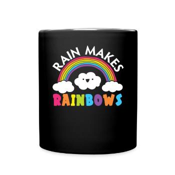 Rain Makes Rainbows Rainbow Whisperer - Full Colour Mug - black - Front