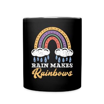 Rain Makes Rainbows Rainbow Whisperer - Full Colour Mug - black - Front