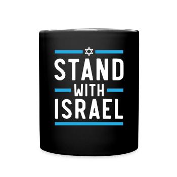 Stand With Israel Jewish Country Israelite - Full Colour Mug - black - Front