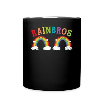 Rainbros Rainbow Lover Regenbogenflüsterer - Tasse einfarbig - Schwarz - Vorne