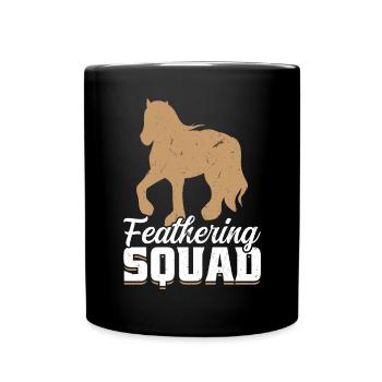 Bovins à plumes - Clydesdale - Mug uni - noir - Devant