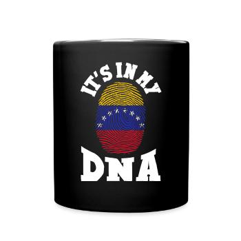 C’est dans mon ADN Venezuela Venezuela Venezuela Drapeau vénézuélien - Mug uni - noir - Devant