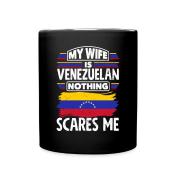 Venezuela Venezuela Venezuela Drapeau ma femme est - Mug uni - noir - Devant