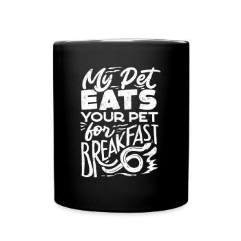 Banana Ball Python Herpetologist MY Pets Eats - Full Colour Mug - black - Front