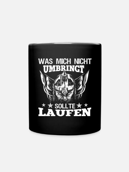 Was Mich Nicht Umbringt Nordischer Wikinger - Tasse einfarbig - Schwarz