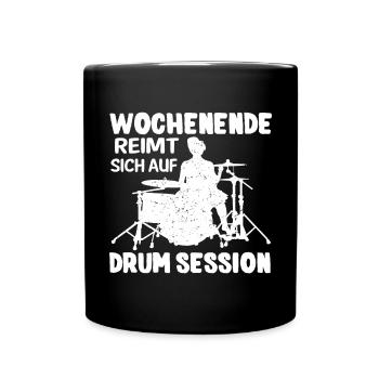 Lustiger Wandern Spruch Wanderer Natur - Tasse einfarbig - Schwarz - Vorne