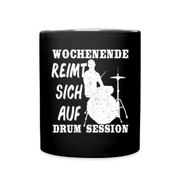 Lustiger Wandern Spruch Wanderer Natur - Tasse einfarbig - Schwarz - Vorne