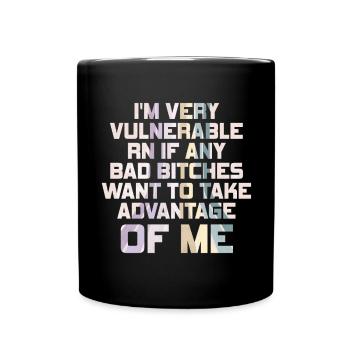 I'm Very Vulnerable RN - Full Colour Mug - black - Front