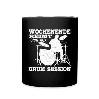 Lustiger Wandern Spruch Wanderer Natur - Tasse einfarbig - Schwarz - Vorne