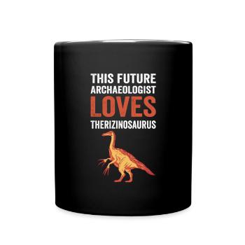 Therizinosaurus Birthday Kids Design - Full Colour Mug - black - Front