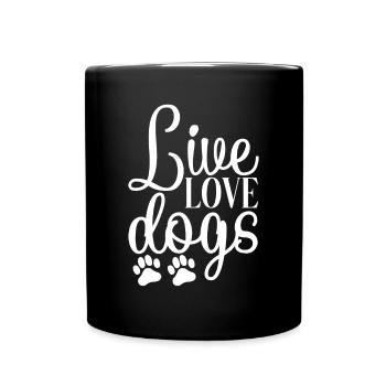 Life Love Dogs - Full Colour Mug - black - Front