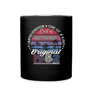 Original September Vintage 1952 Birthday Funny - Full Colour Mug - black - Front