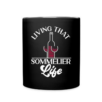 Sommelier Wine Drinking Tasting - Tasse einfarbig - Schwarz - Vorne