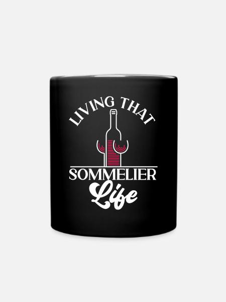 Sommelier Wine Drinking Tasting - Tasse einfarbig - Schwarz