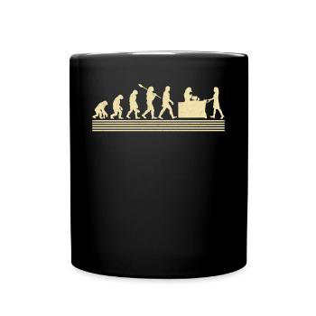 Kassierer-evolution - Tasse einfarbig - Schwarz - Vorne