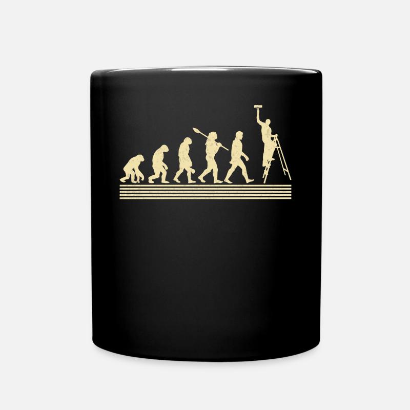 Maler-evolution - Tasse einfarbig - Schwarz