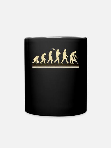 Tischler-evolution - Tasse einfarbig - Schwarz