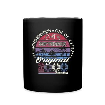 Original September Vintage 2000 Birthday Funny - Full Colour Mug - black - Front
