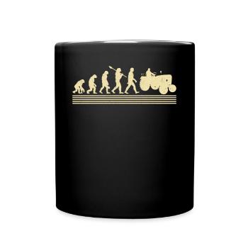 Landwirt-evolution - Tasse einfarbig - Schwarz - Vorne