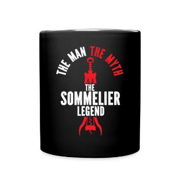 Sommelier Wine Drinking Tasting - Tasse einfarbig - Schwarz - Vorne