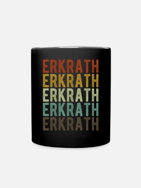 Erkrath Stadt Retro Vintage - Tasse einfarbig - Schwarz