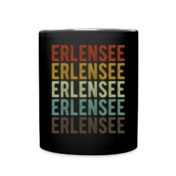 Erlensee Stadt Retro Vintage - Tasse einfarbig - Schwarz - Vorne