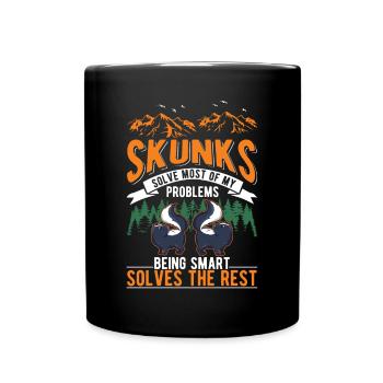 Stinktier Liebhaber - Tasse einfarbig - Schwarz - Vorne