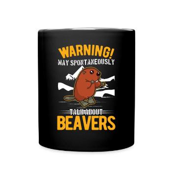 May spontaneously talk about Beavers Biber - Tasse einfarbig - Schwarz - Vorne