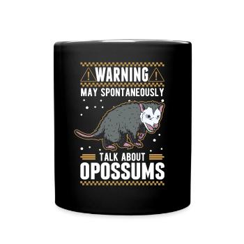 Opossum Gift Possum Pouch Rat - Full Colour Mug - black - Front