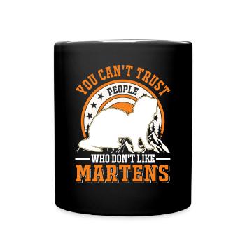 Martre Cadeau Vison Blaireau Arbre Martre - Mug uni - noir - Devant