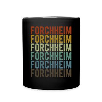 Forchheim Stadt Retro Vintage - Tasse einfarbig - Schwarz - Vorne