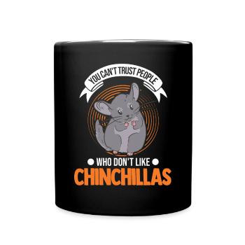 Chinchilla Cadeau Souris laineuse Chinchilla à queue courte - Mug uni - noir - Devant