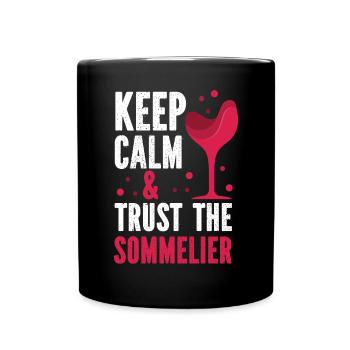 Sommelier Wine Drinking Tasting - Tasse einfarbig - Schwarz - Vorne